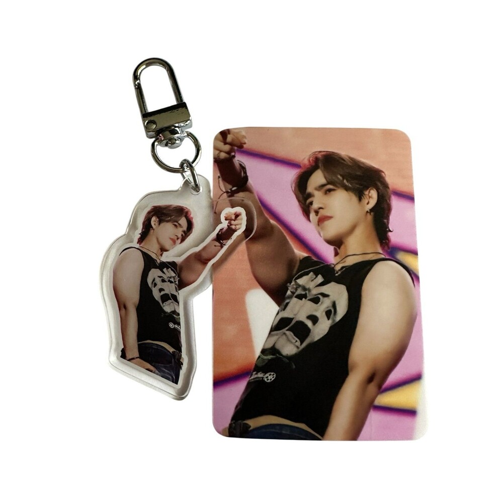 SCOUPS Seventeen Bias buff Keychain Kpop Carat Decoration & Photocard TOUR
